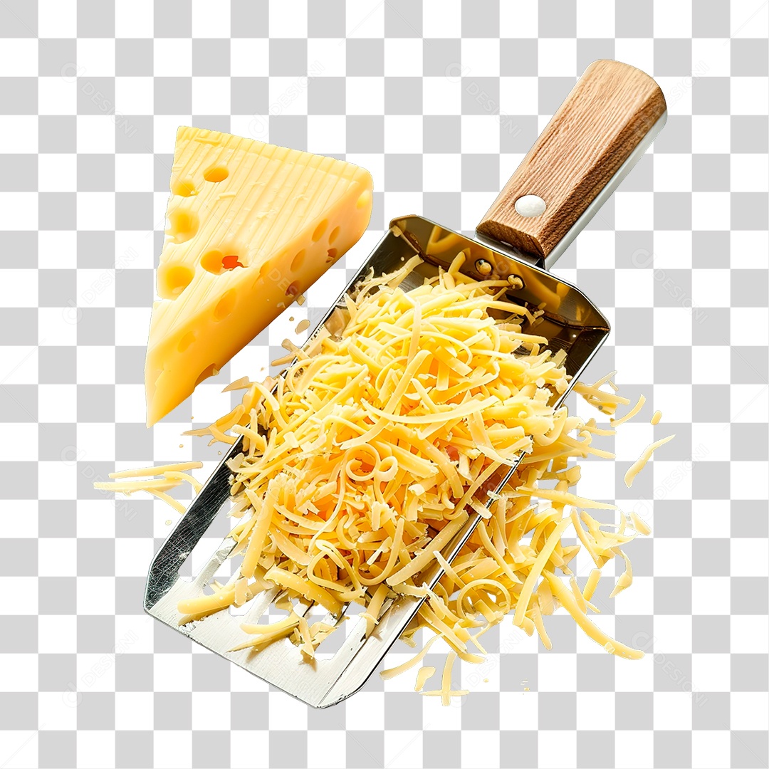 Elemento 3D Queijo Ralado PNG Transparente