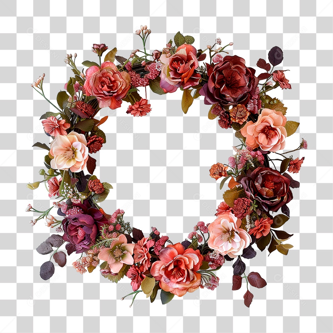 Elemento 3D Flores PNG Transparente