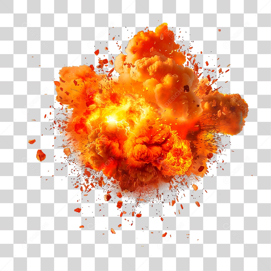 Elemento 3D Explosão PNG Transparente
