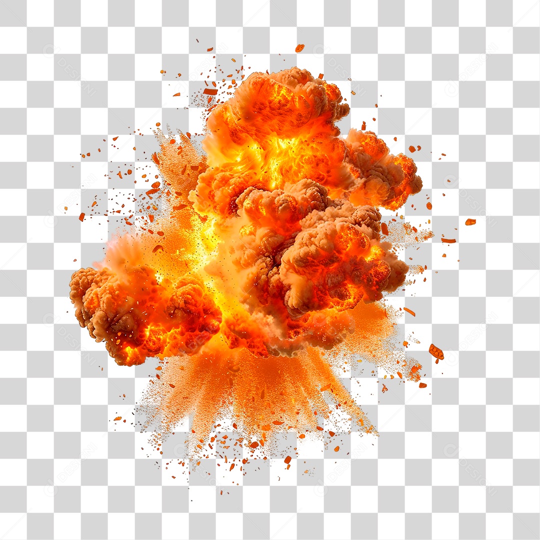 Elemento 3D Explosão PNG Transparente