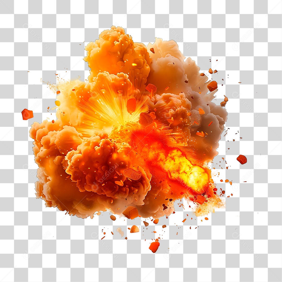 Elemento 3D Explosão PNG Transparente