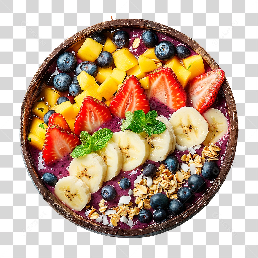 Elemento 3D Pote de Açaí