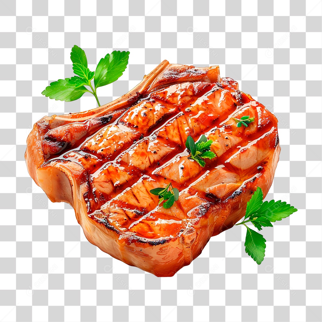 Elemento 3D Bife PNG Transparente