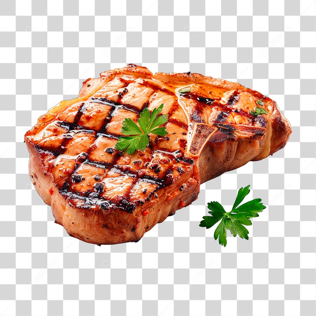 Elemento 3D Bife PNG Transparente