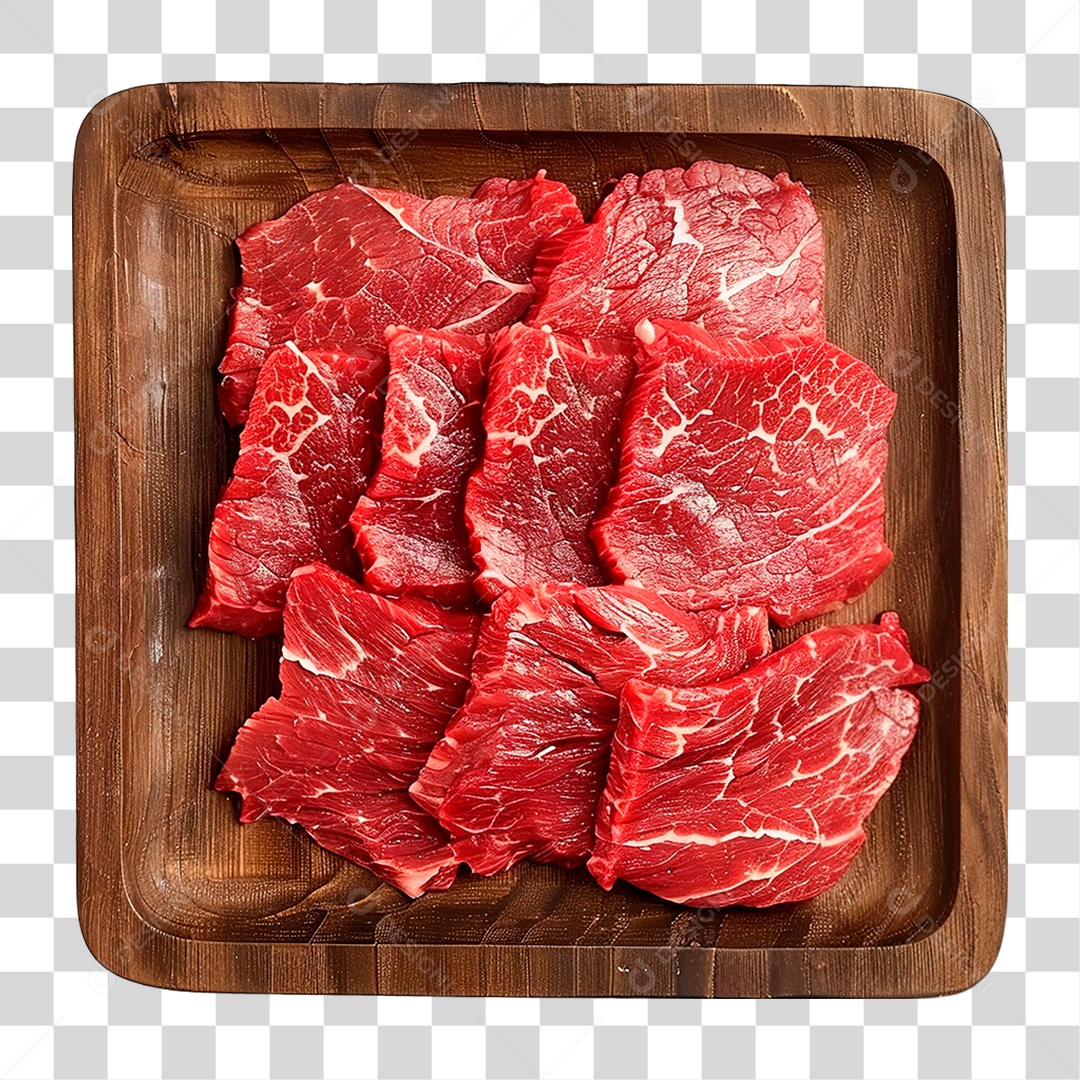 Elemento 3D Bandeja de Carne PNG Transparente