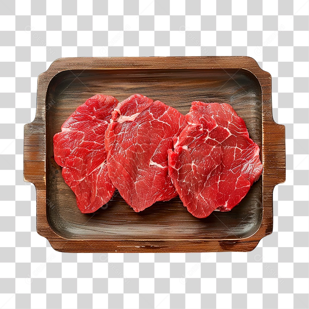 Elemento 3D Bandeja de Carne PNG Transparente