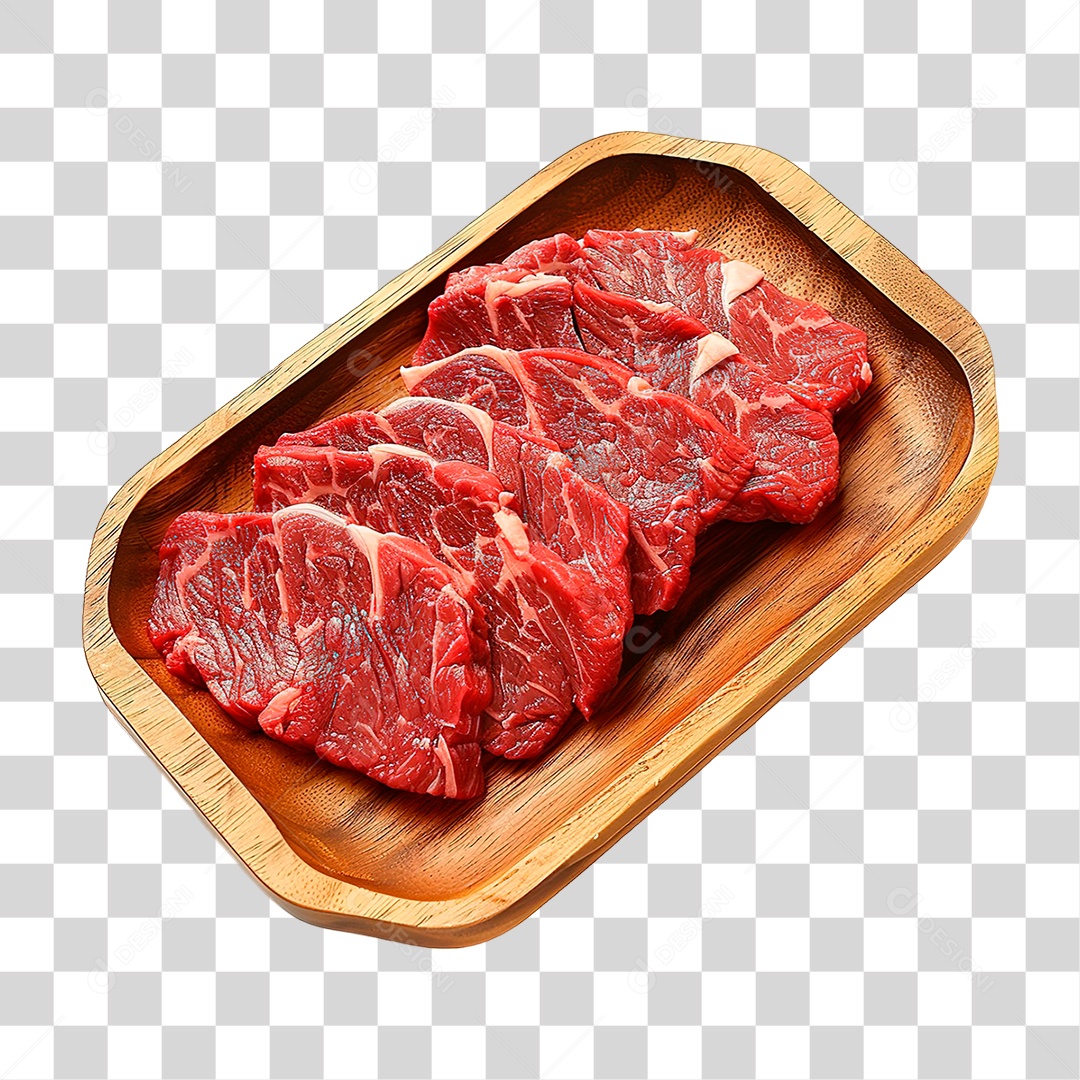 Elemento 3D Bandeja de Carne PNG Transparente