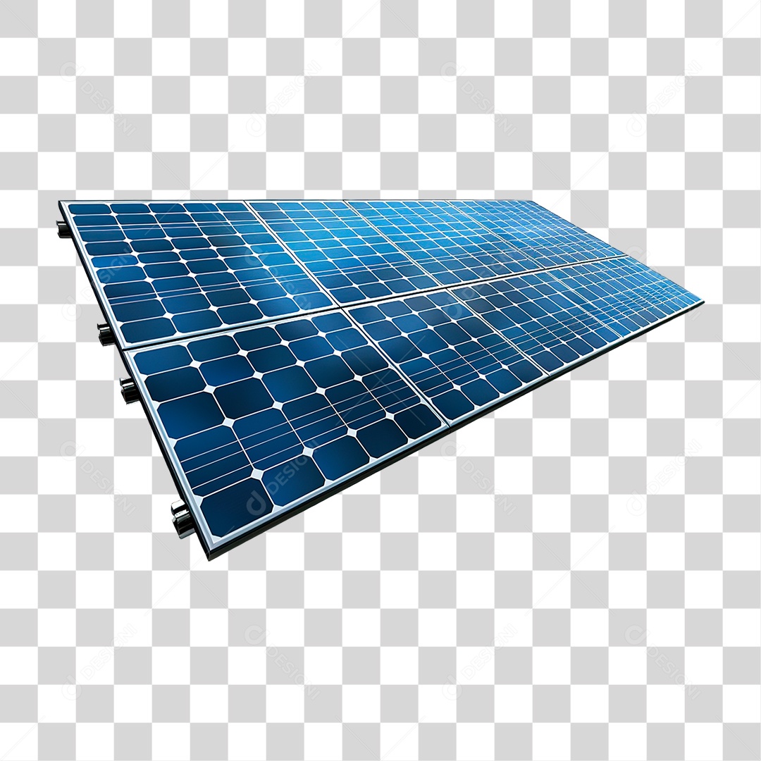 Elemento 3D Painel Solar PNG Transparente