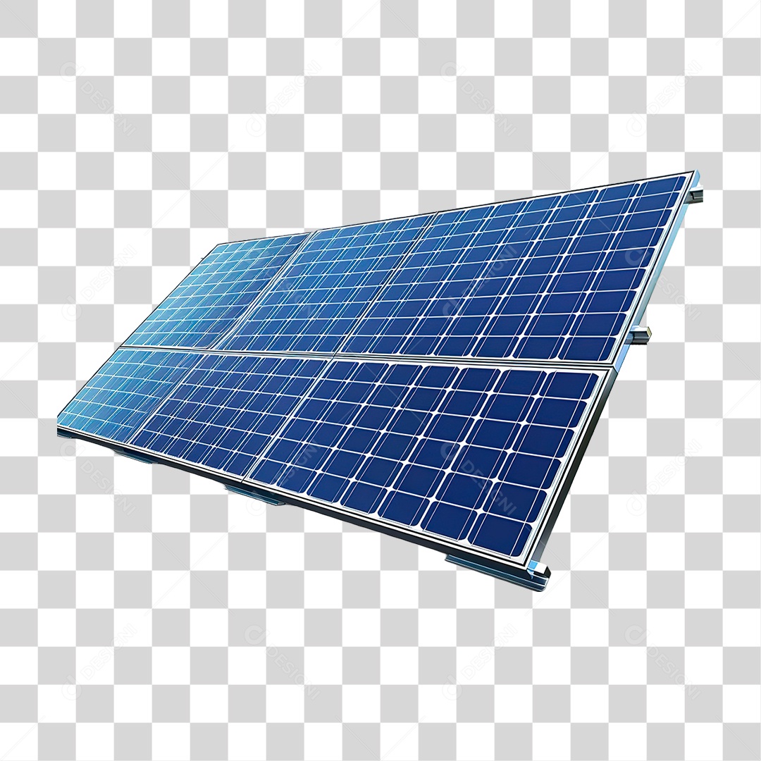 Elemento 3D Painel Solar PNG Transparente