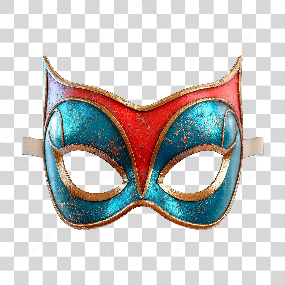 Elemento 3D Mascara PNG Transparente