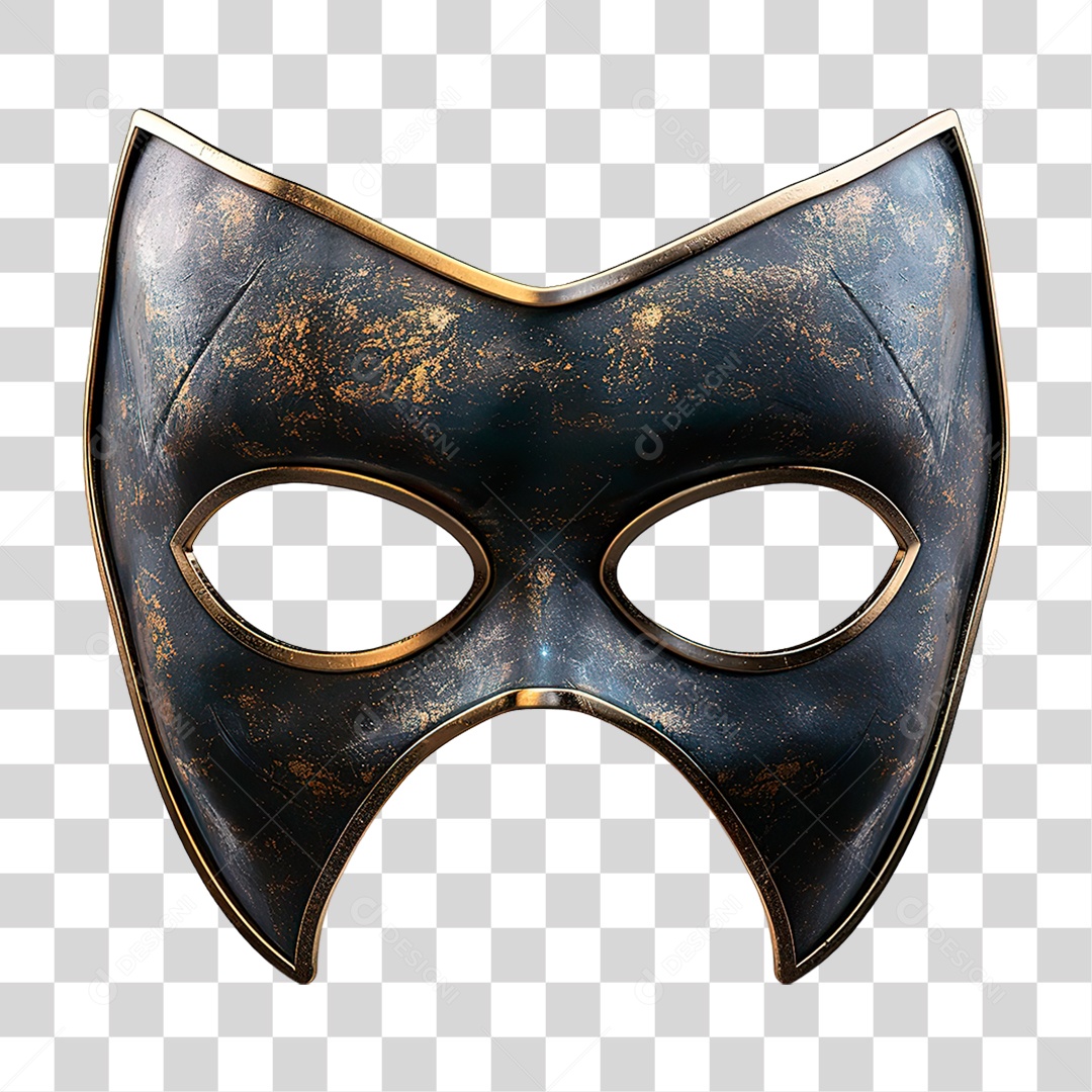 Elemento 3D Mascara PNG Transparente