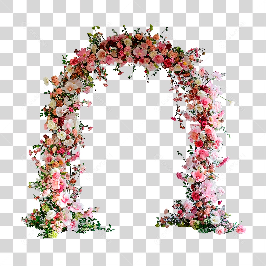 Elemento 3D Flores PNG Transparente