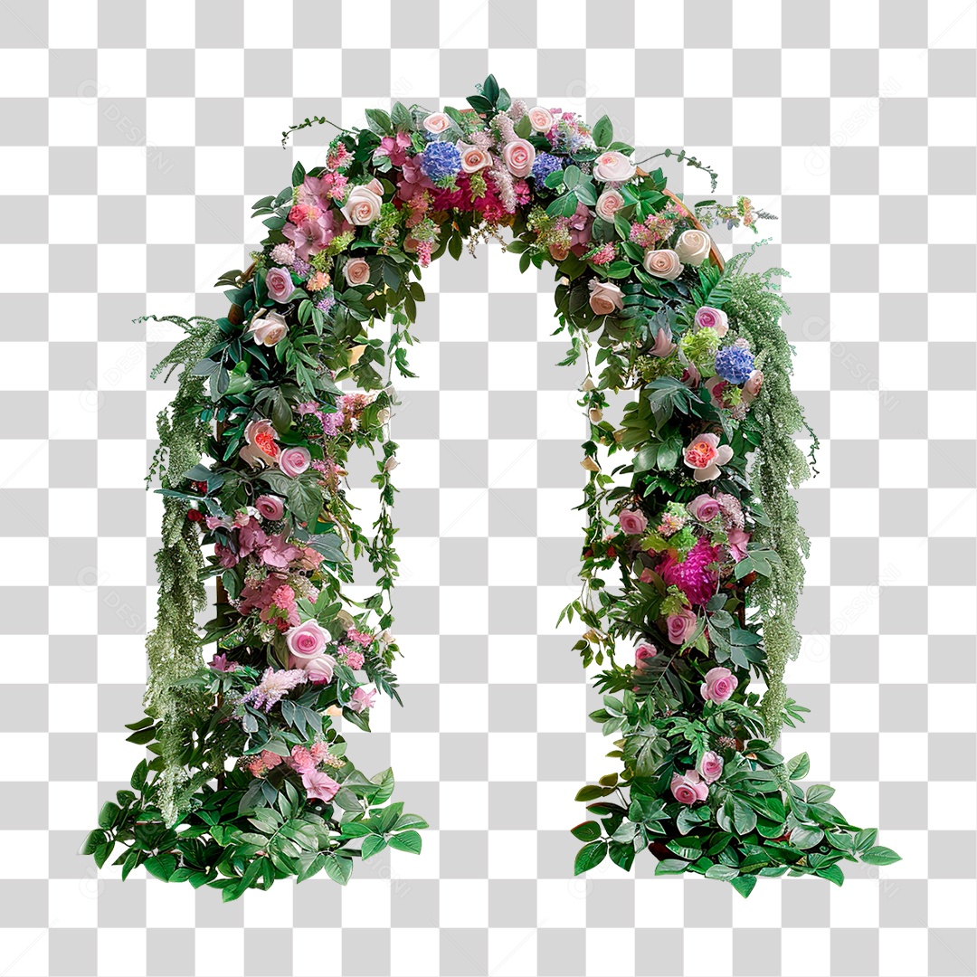 Elemento 3D Flores PNG Transparente