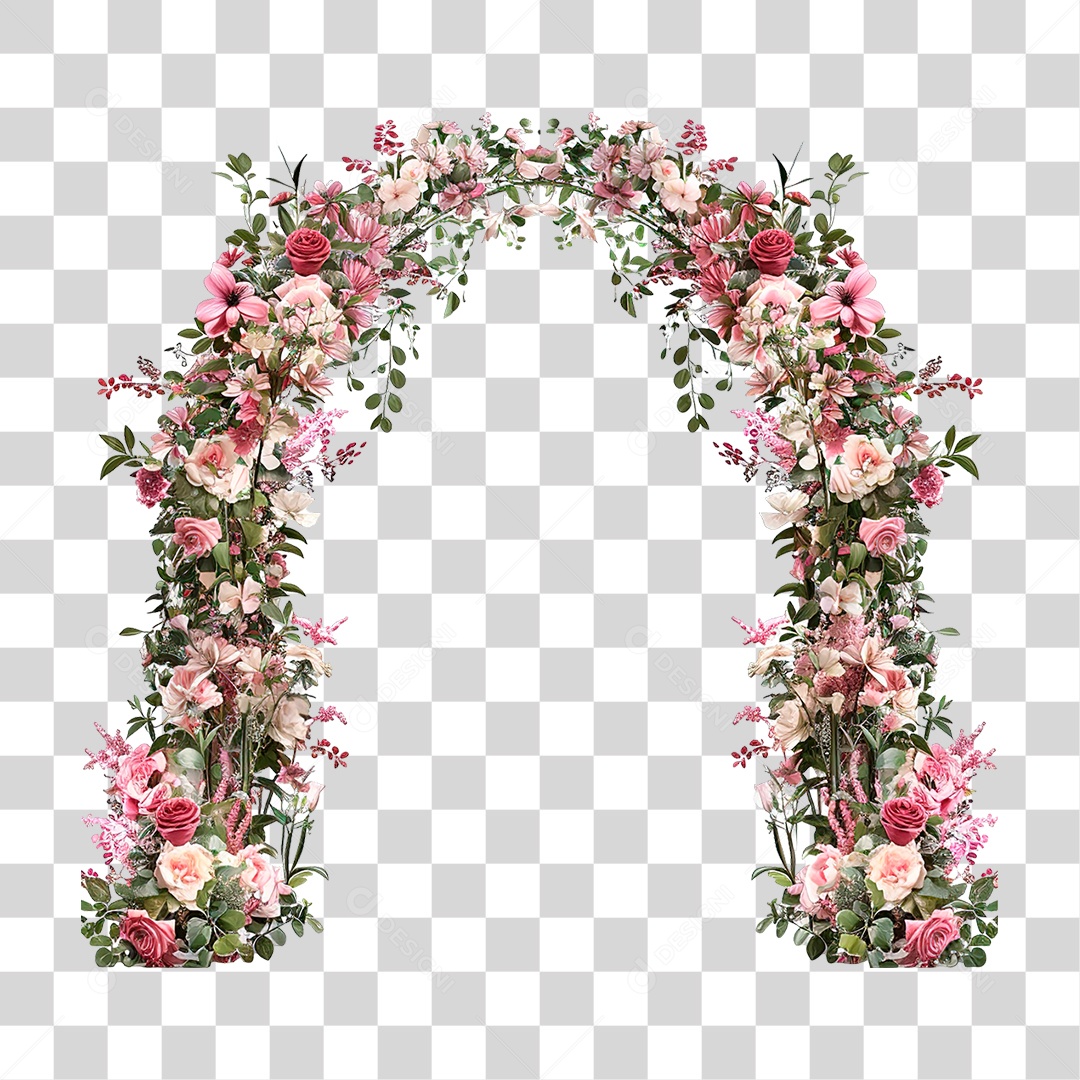 Elemento 3D Flores PNG Transparente