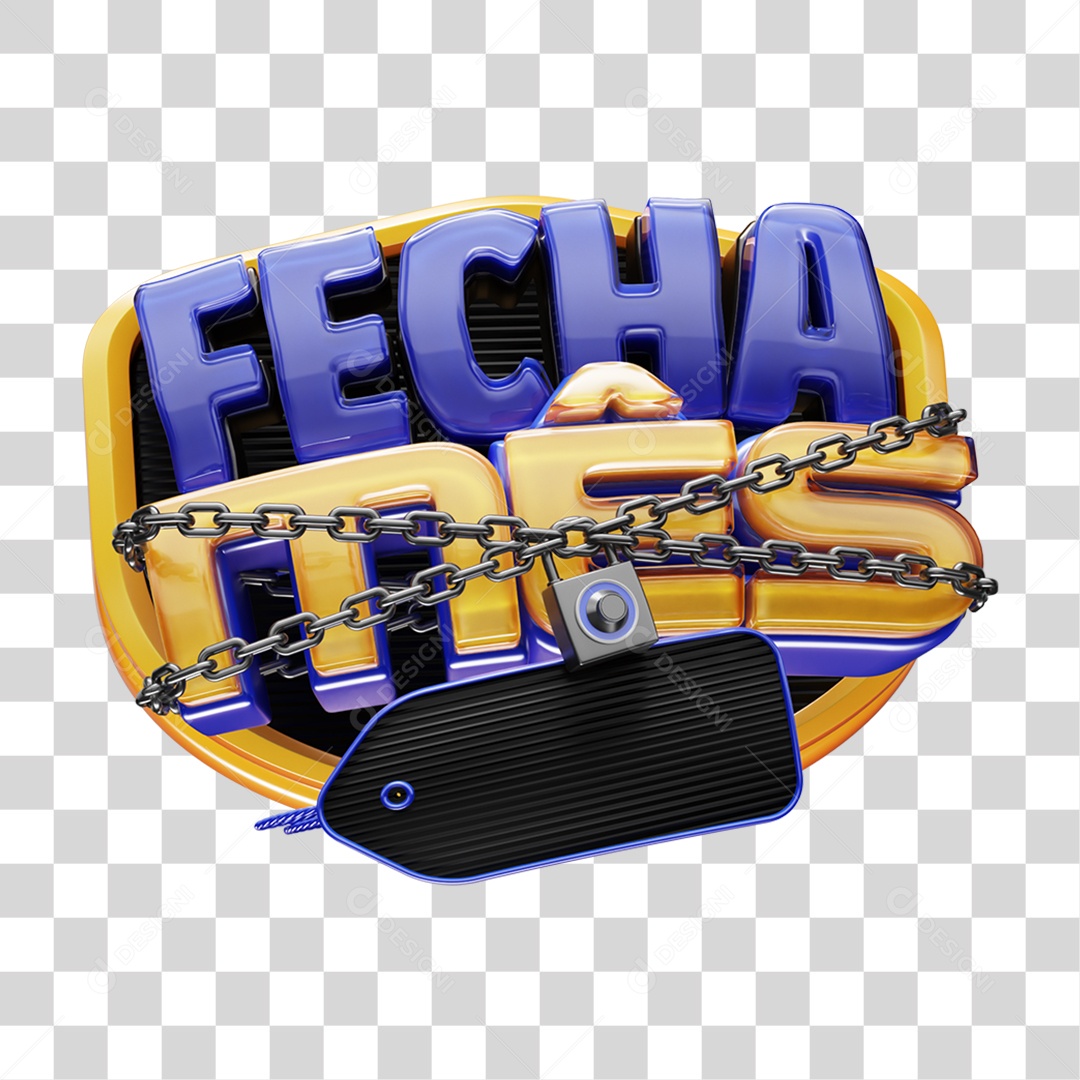 Selo 3D Fecha Mês PNG Transparente