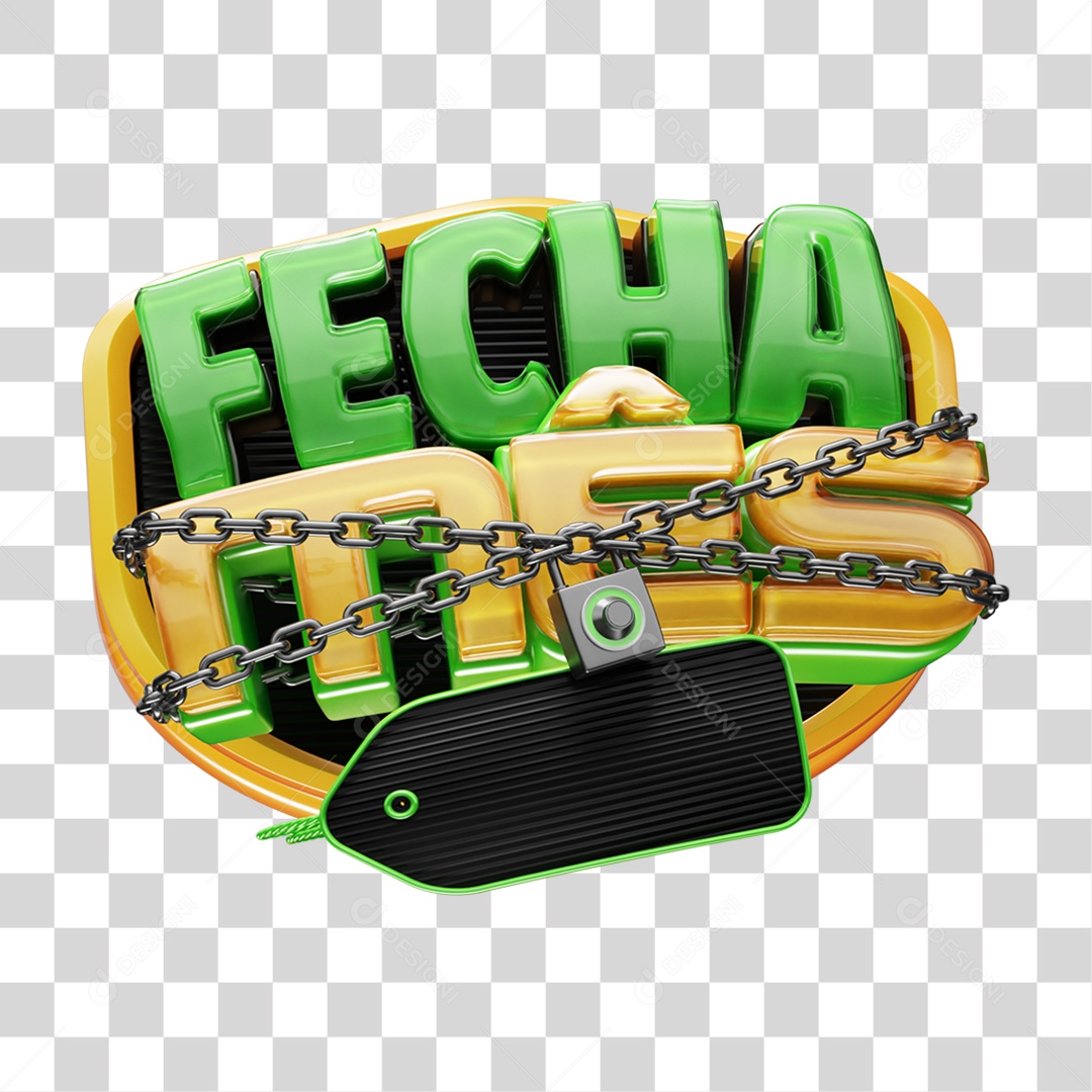 Selo 3D Fecha Mês PNG Transparente