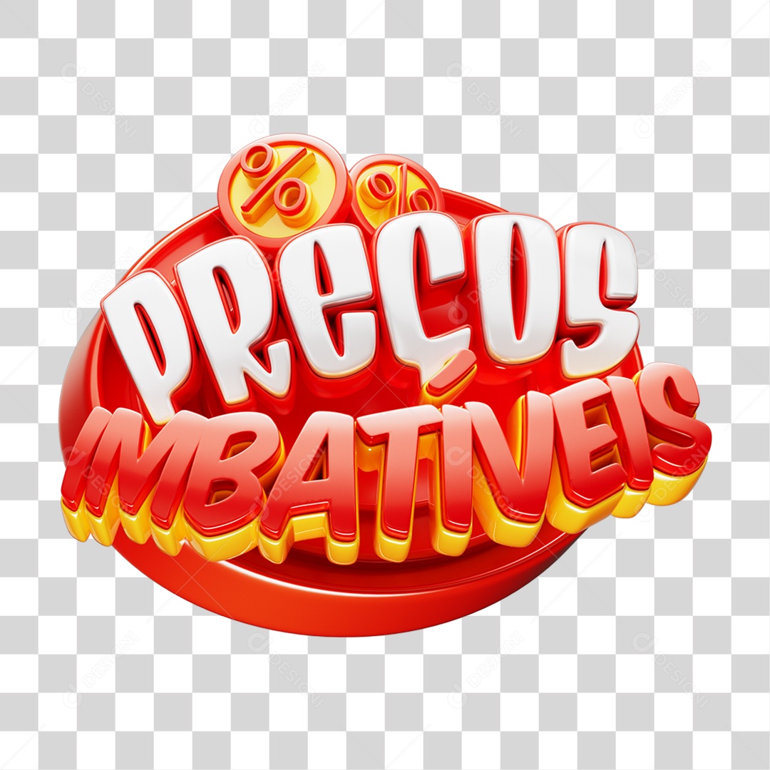 Selo 3D Preços Imbatíveis PNG Transparente