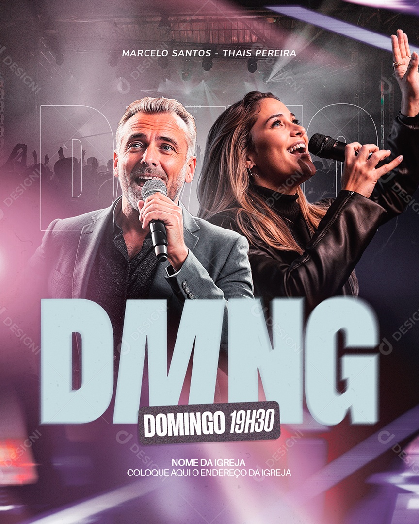 Social Media Igrejas Domingo PSD Editável