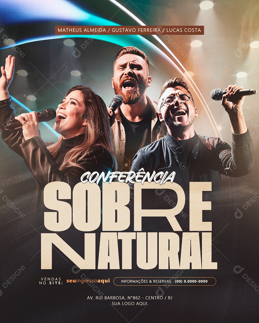 Social Media Igrejas Sobrenatural PSD Editável