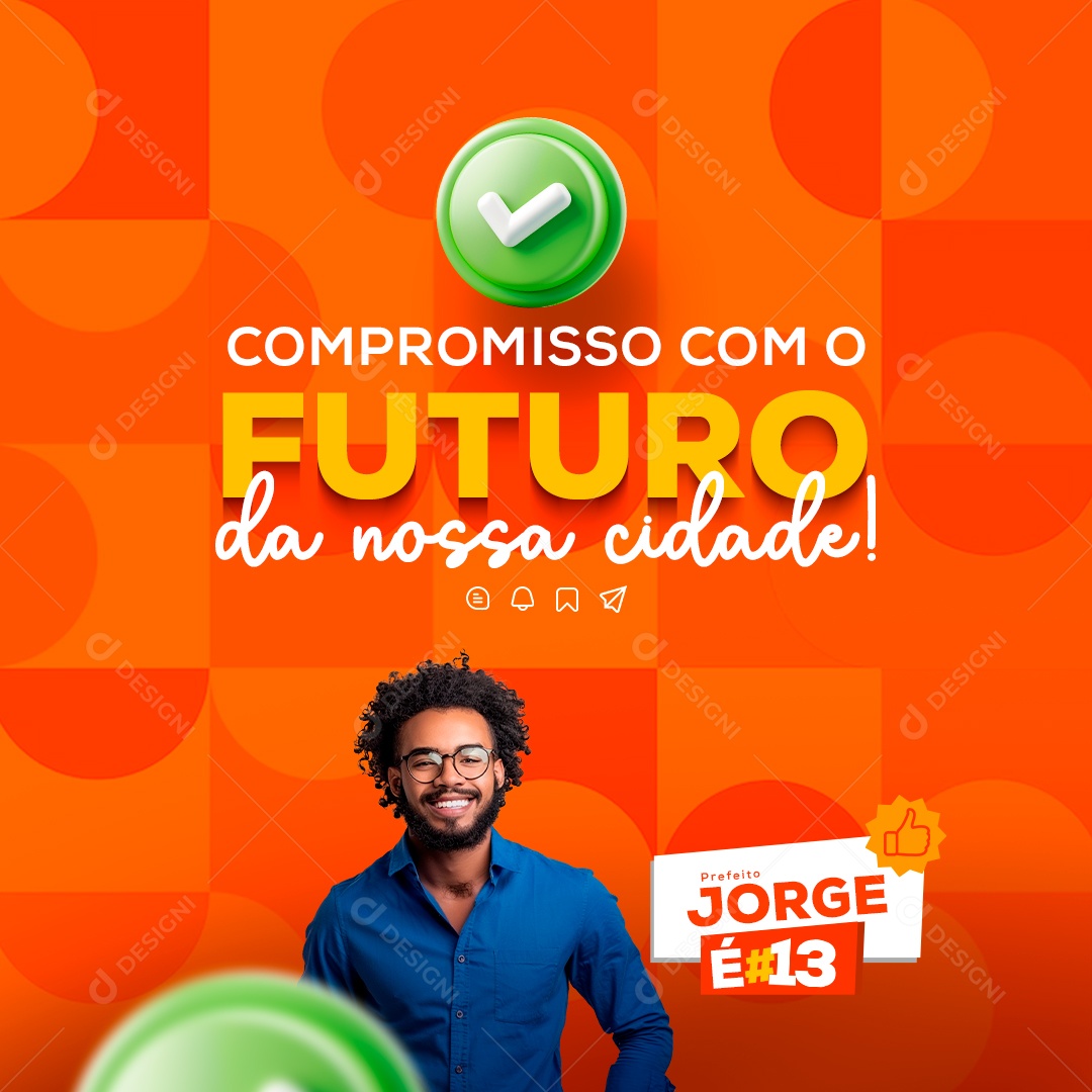 Politica Compromisso com o Futuro da nossa Cidade Social Media PSD Editável