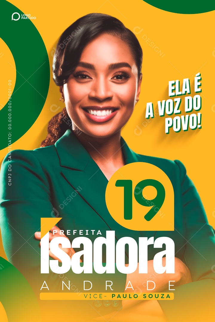 Politica Ela é a Voz do Povo Social Media PSD Editável