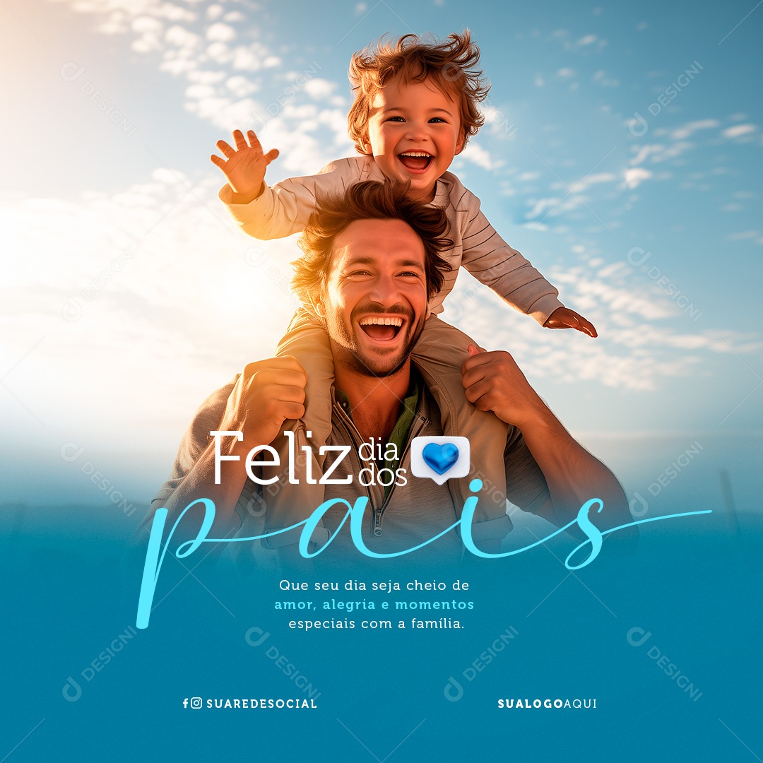 Social Media Dia Dos Pais 11 de Agosto  PSD Editável