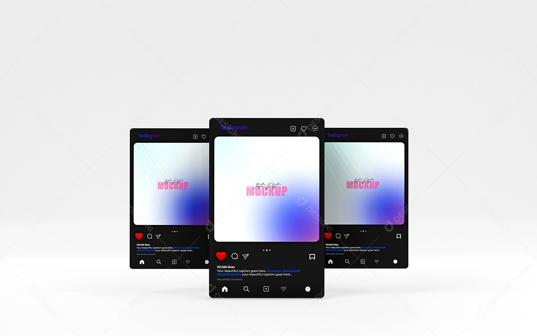 Mockup Modelo de Instagram Rede Social Post PSD Editável
