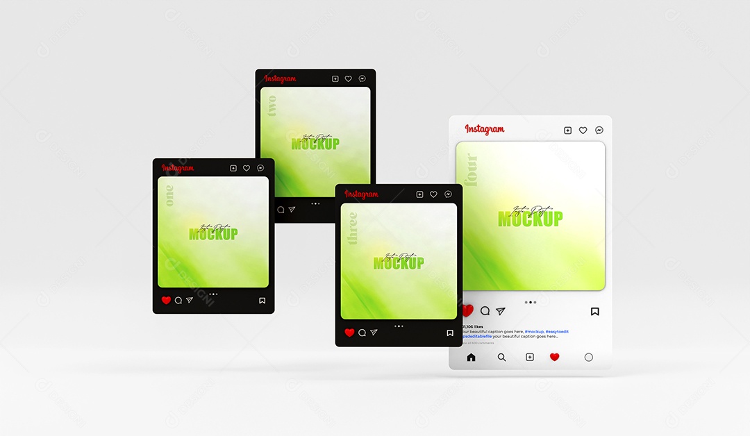 Mockup Modelo de Instagram Rede Social Post PSD Editável