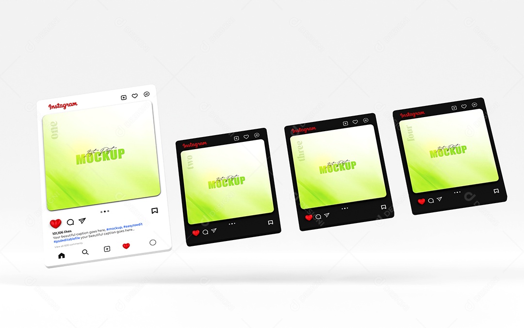 Mockup Modelo de Instagram Rede Social Post PSD Editável