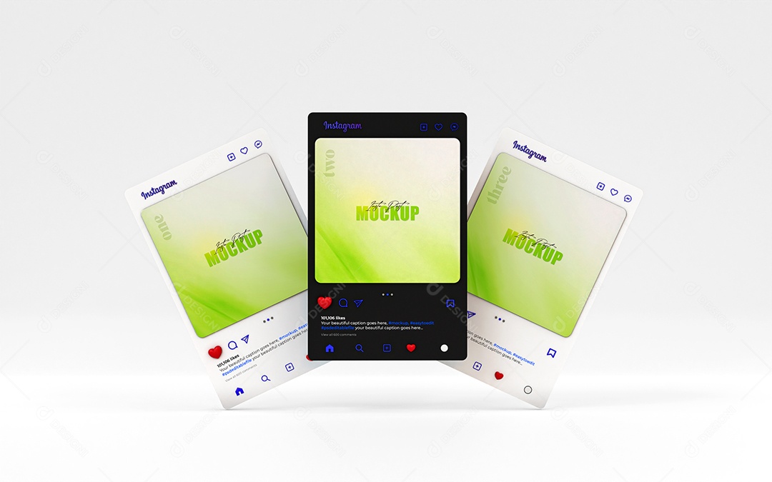 Mockup Modelo Post de Instagram PSD Editável
