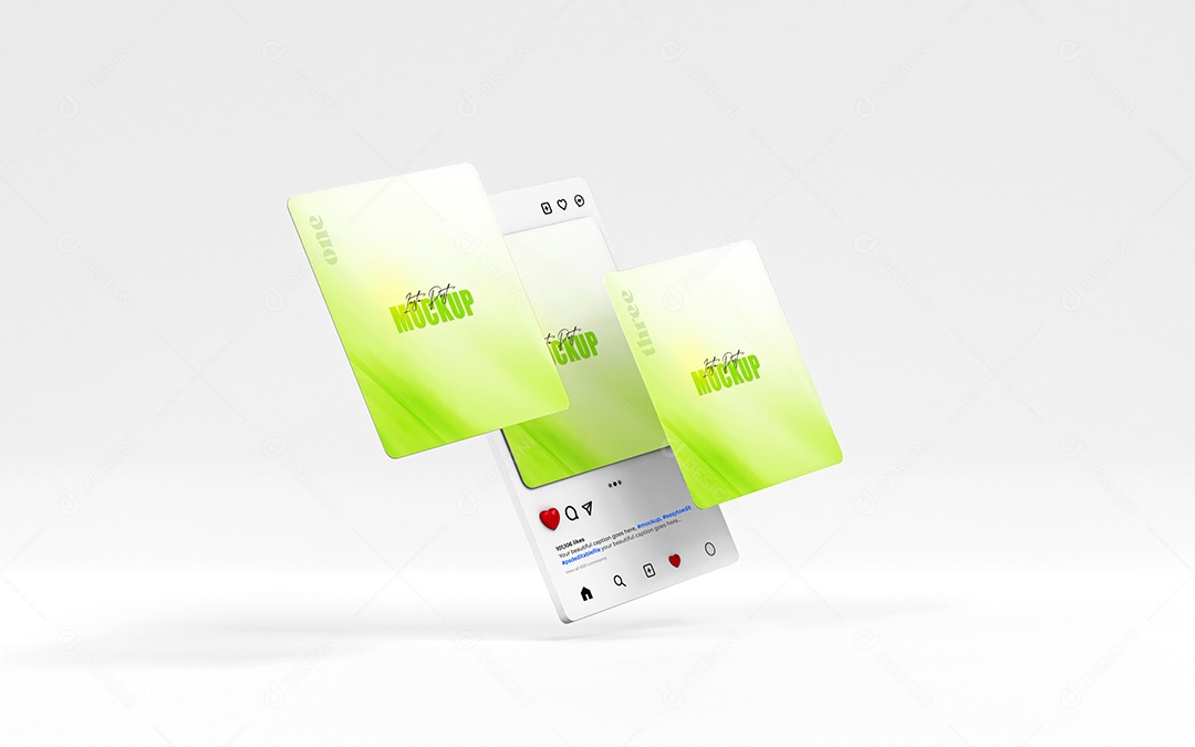 Mockup Instagram Modelo Post PSD Editável