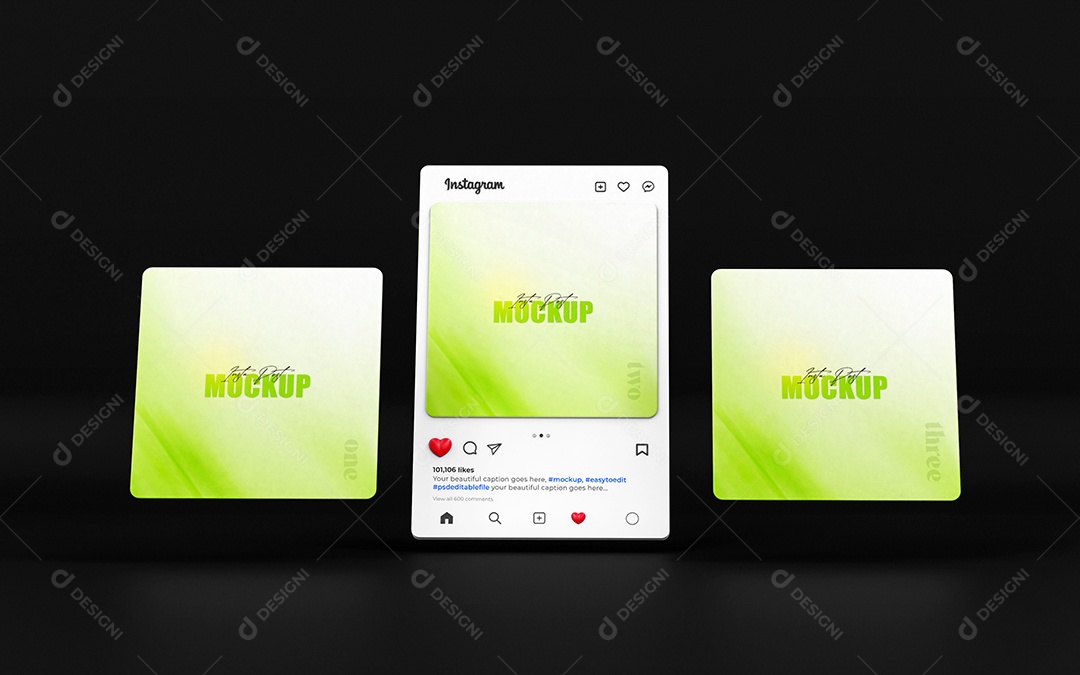 Mockup Modelo de Instagram Rede Social Post PSD Editável