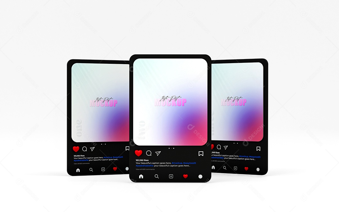 Mockup Modelo de Post Instagram Rede Social PSD Editável