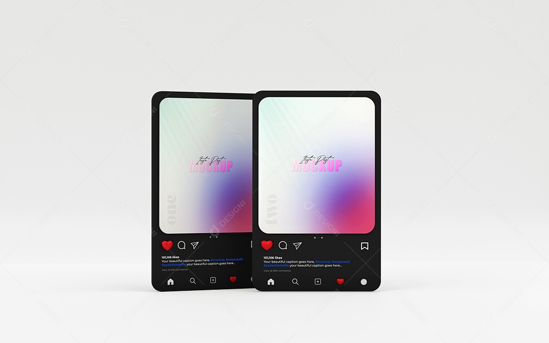 Mockup Instagram Rede Social Post PSD Editável