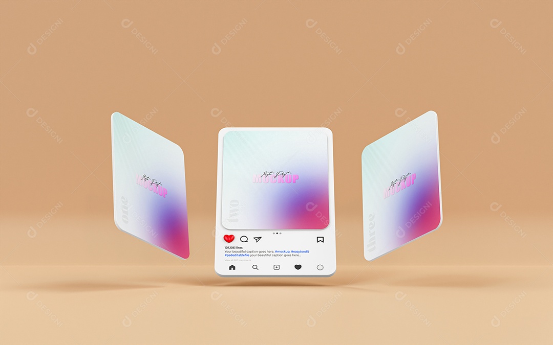 Mockup Postagem Instagram PSD Editável