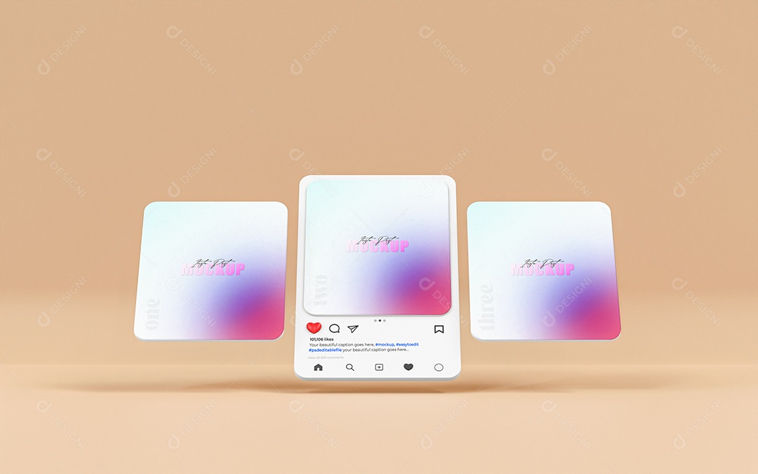 Mockup Instagram Rede Social Post PSD Editável