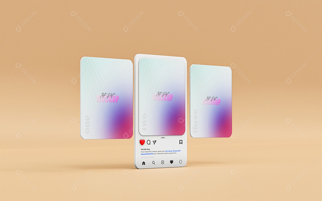 Mockup de Instagram Post PSD Editável