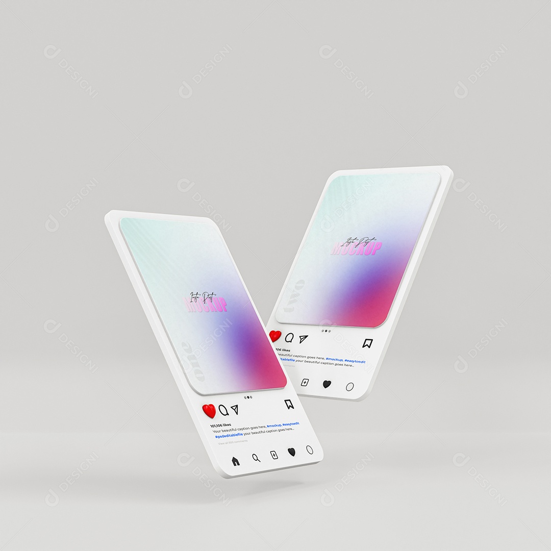 Mockup Postagem Instagram PSD Editável