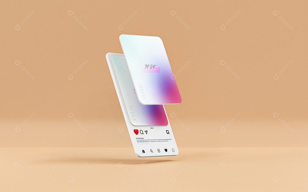 Posts Instagram Mockup PSD Editável