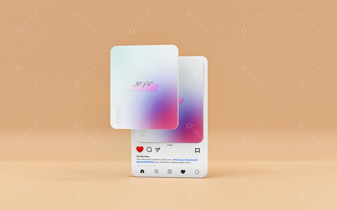 Mockup Posts Instagram Rede Social PSD Editável