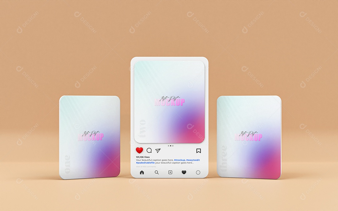 Mockup Posts Instagram PSD Editável