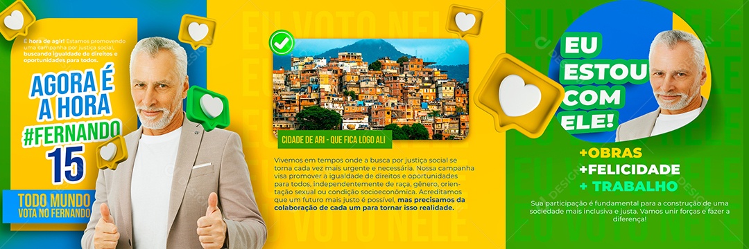 Post Carrossel de Politica Social Media PSD Editável