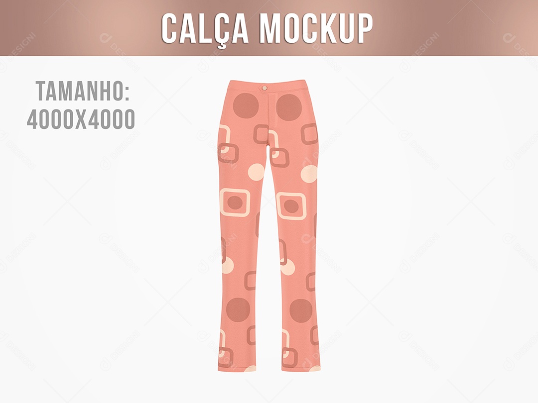 Calça Casual Feminina Mockup PSD Editável