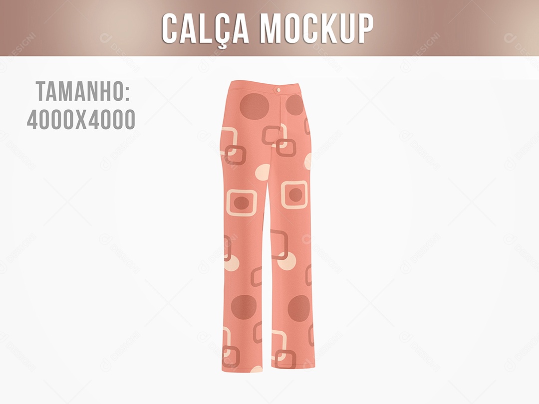 Calça Casual Feminina Mockup PSD Editável