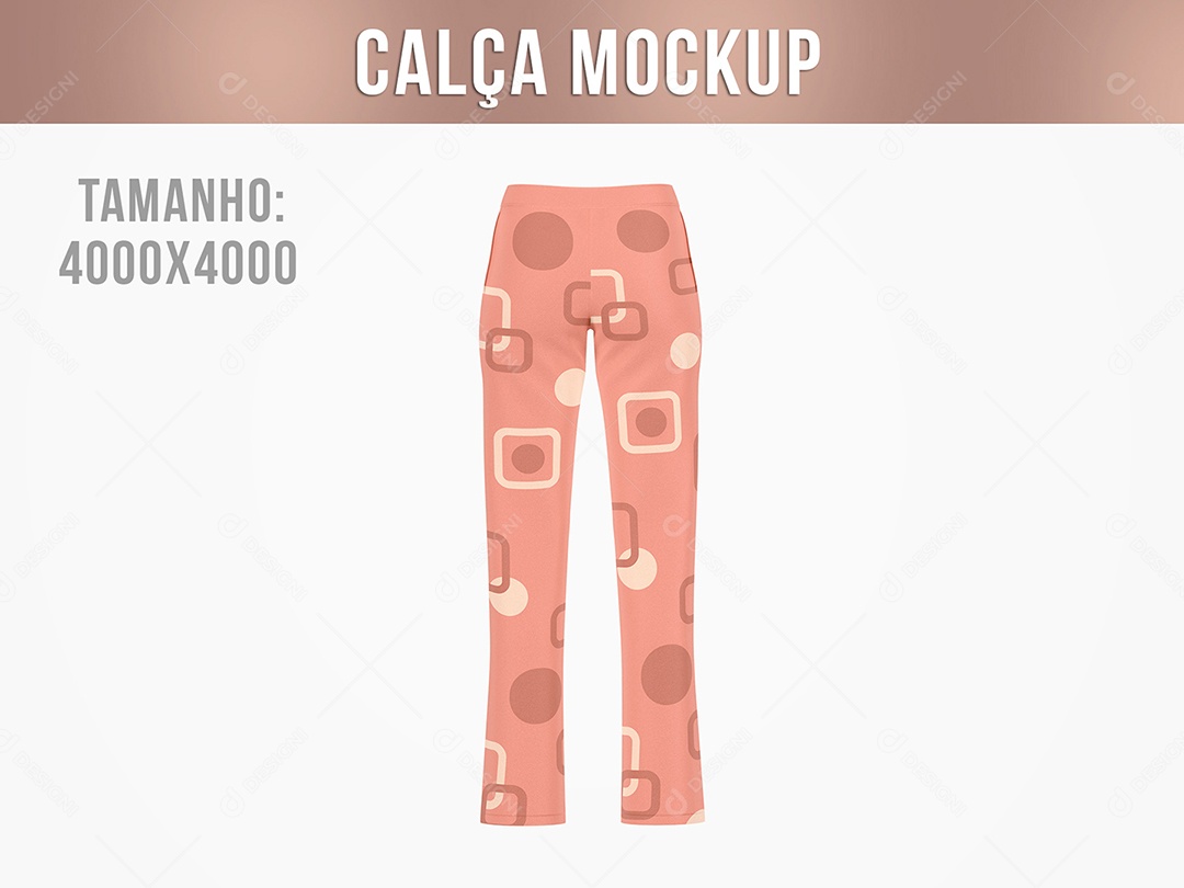 Calça Casual Feminina Mockup PSD Editável