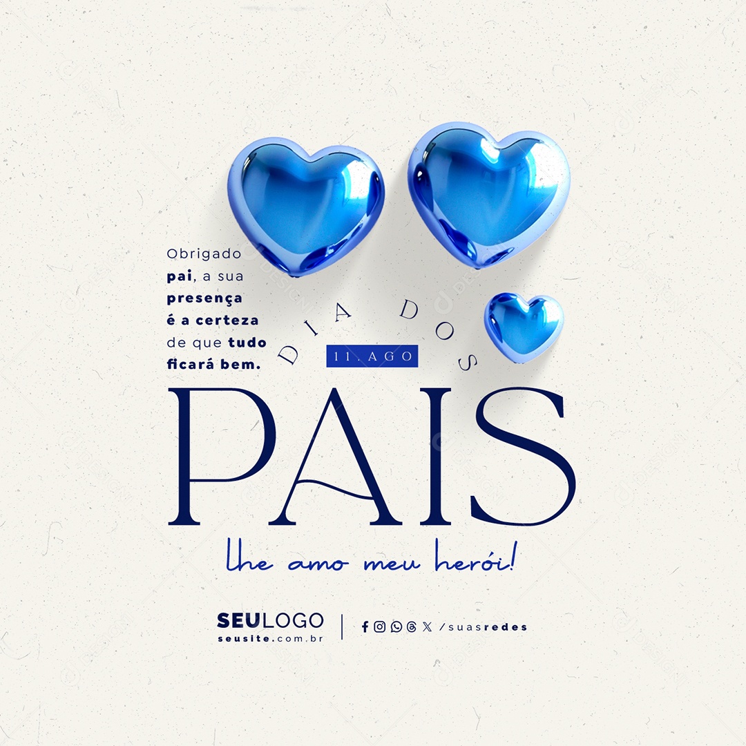 Dia Dos Pais 11 de Agosto Social Media PSD Editável