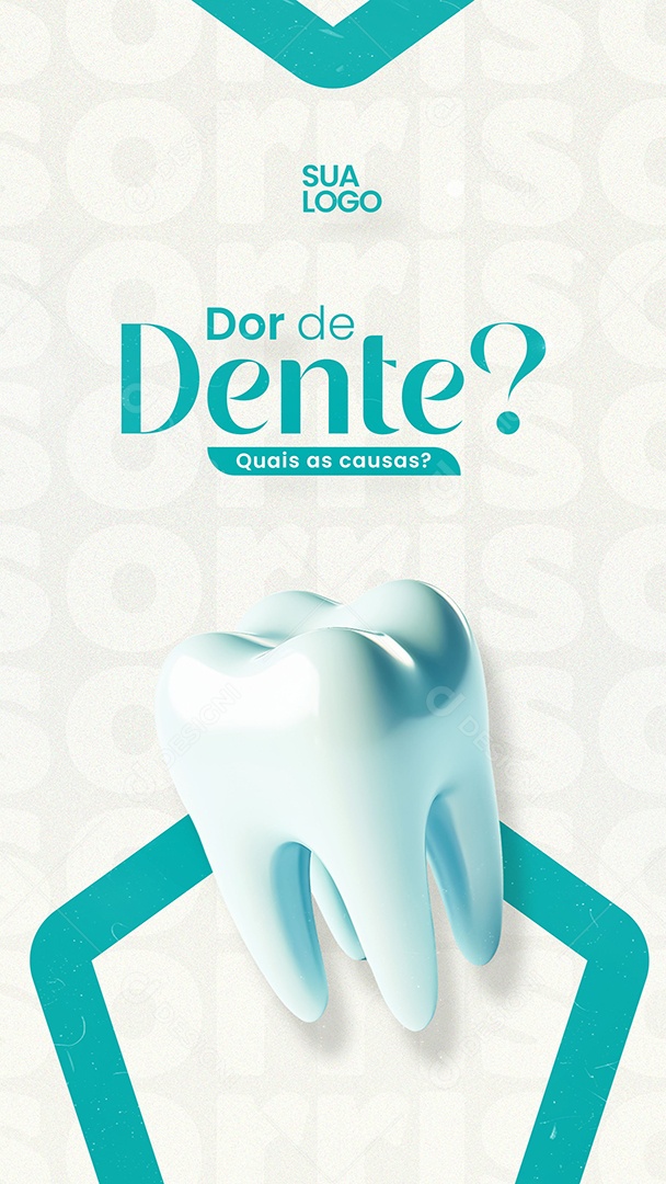 Story Dor de Dente Quais as Causas Social Media PSD Editável