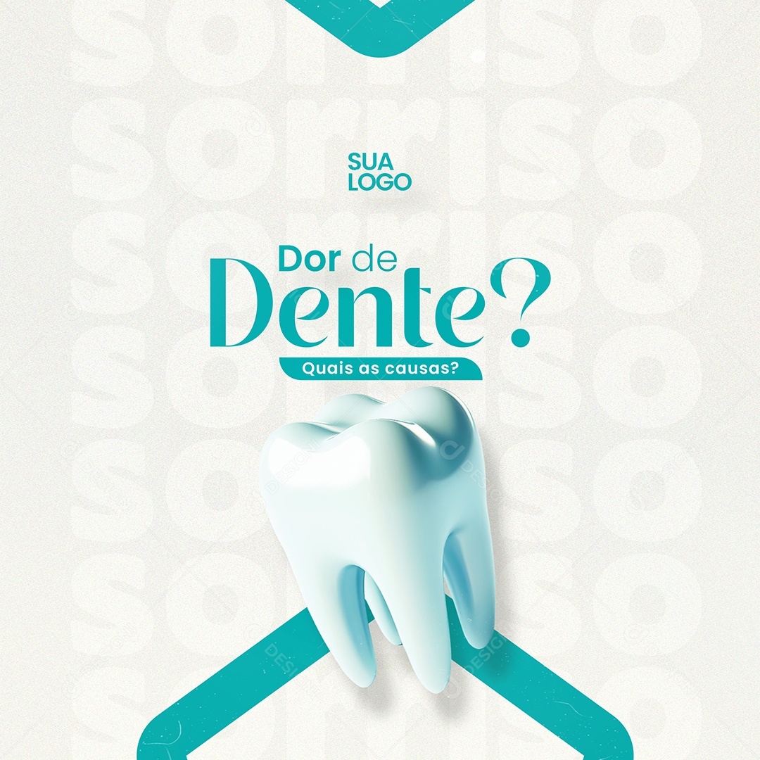 Feed Dor de Dente Quais as Causas Social Media PSD Editável
