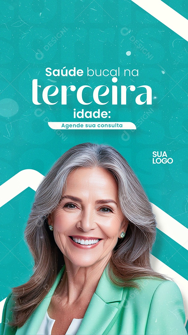 Story Saúde Bucal na Tercceira Idade Agende sua Consulta Social Media PSD Editável