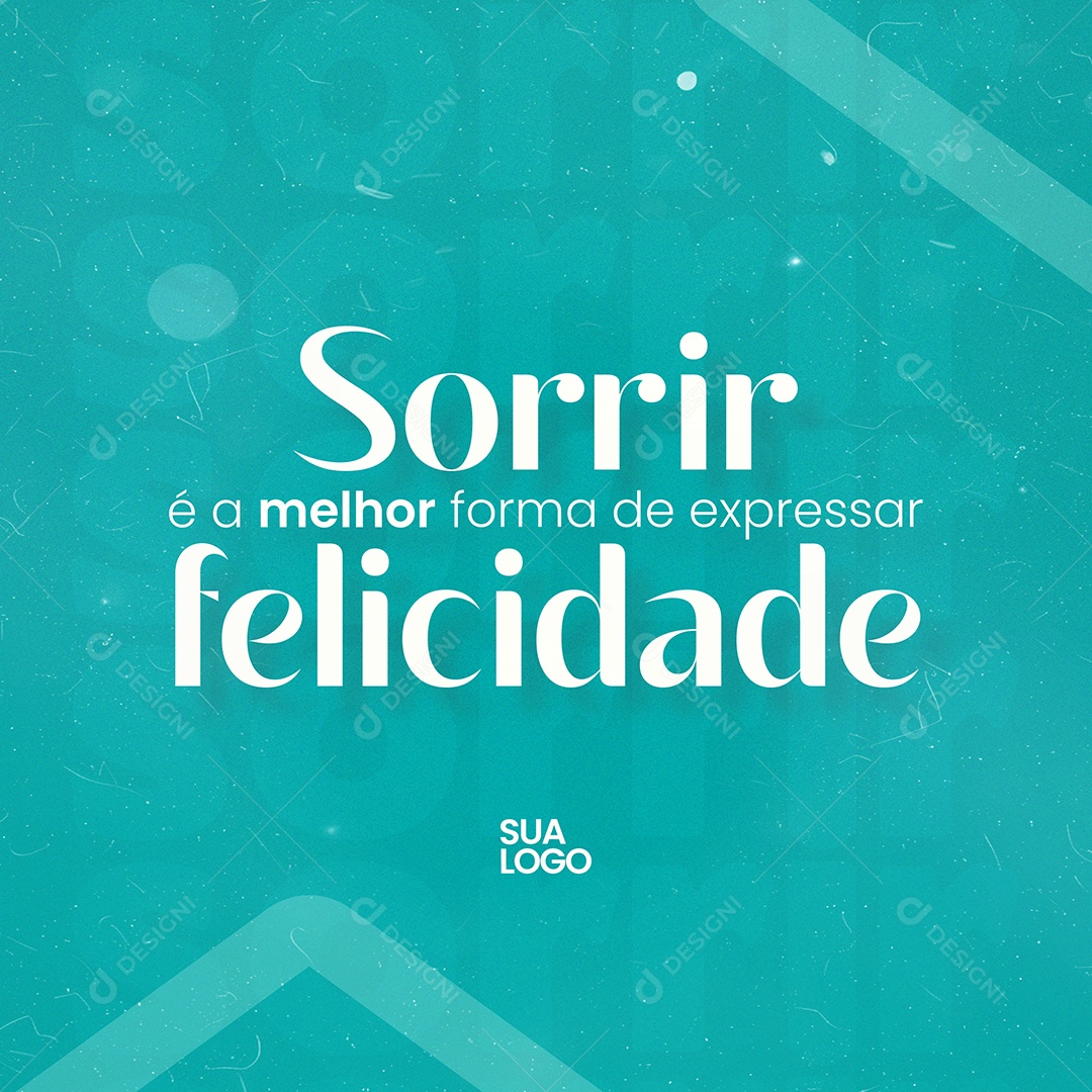 Feed Sorrir é a Melhor Forma de Expressar Felicidade Social Media PSD Editável